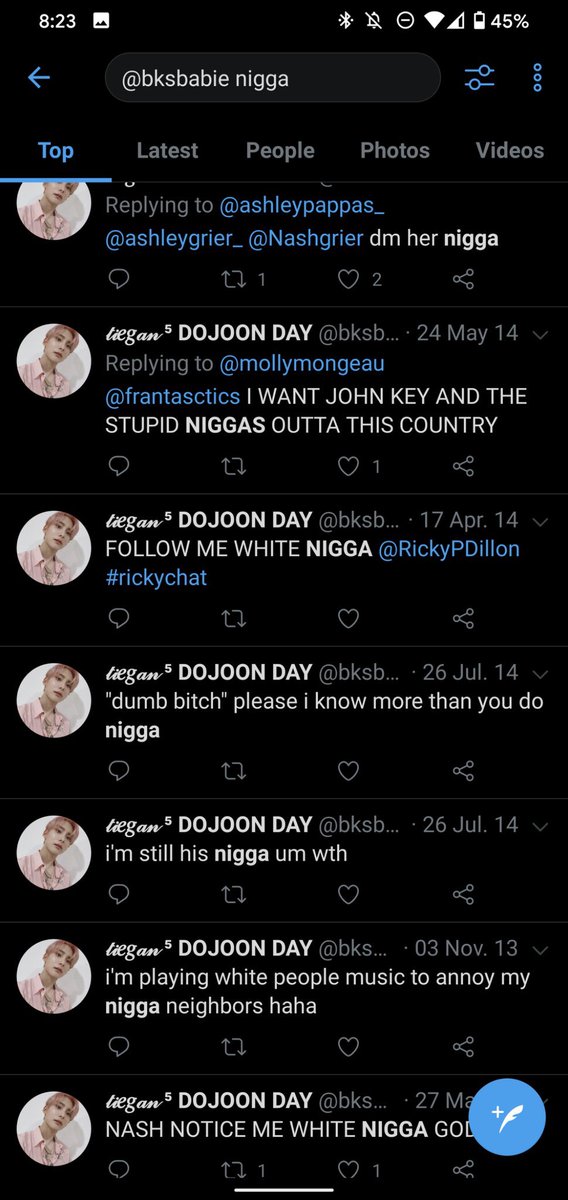 not her being white and not mlm... saying slurs she cannot reclaim.... embarrassing goodnight