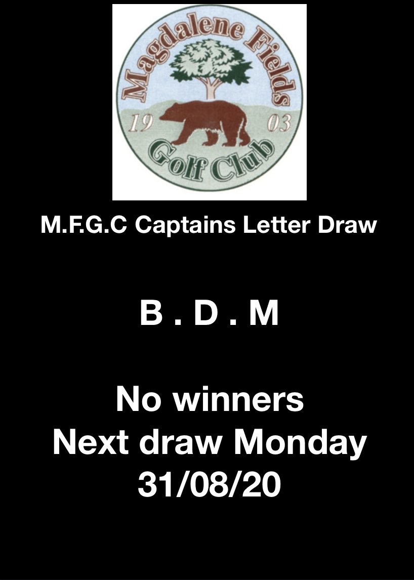 MFGC1903's tweet photo. Captains letter draw result https://t.co/Fh7ydVMEVY