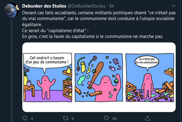 alors le truc qui me fume : je n’ai jamais vu un communiste me dire « ce n’est pas du vrai communisme », par contre cet homme de paille est utilisé systématiquement par les conservateurs.