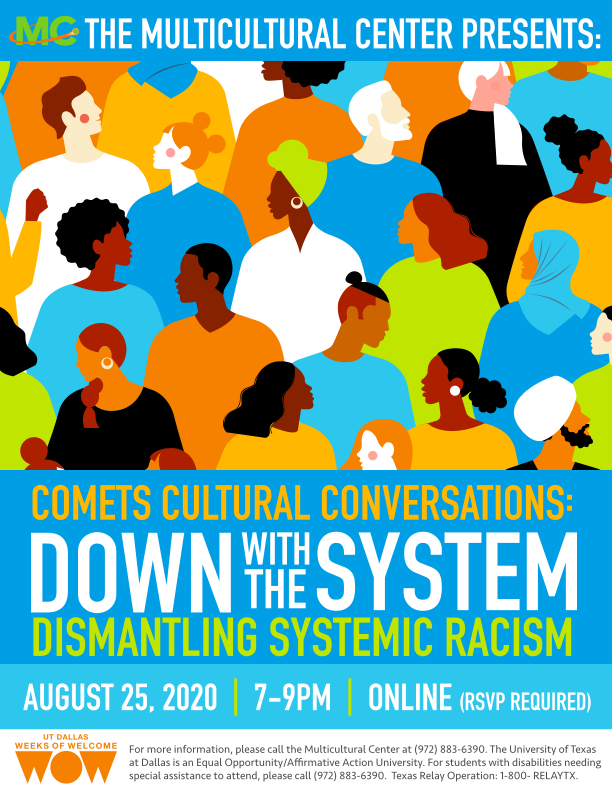 UTDallasMC's tweet photo. Hey Comets! Come and get Down with the System with us tomorrow on Tuesday! Join us as we kick- off with our first Cultural Conversations event of the fall semester! https://t.co/ulFfpFZjHY
