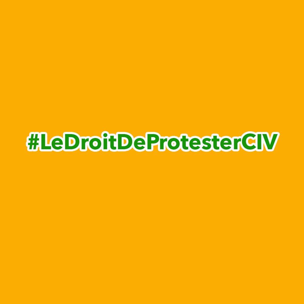 Si vous aussi vous avez peur de protester dans la Côte d’Ivoire démocratique, publiez simplement ce visuel avec le hashtag #LeDroitDeProtesterCIV