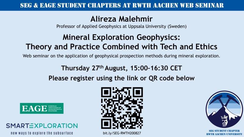 Alireza Malehmir (@alirezamalehmir) on Twitter photo Join these +200 international students attending my lecture this Thursday on Mineral Exploration Geophysics covering some of the fundamentals and case studies from various projects including <a href="/SmartExplore/">Smart Exploration</a> Project with you.
Register via this link:
docs.google.com/forms/d/e/1FAI… Join these +200 international students attending my lecture this Thursday on Mineral Exploration Geophysics covering some of the fundamentals and case studies from various projects including <a href="/SmartExplore/">Smart Exploration</a> Project with you.
Register via this link:
docs.google.com/forms/d/e/1FAI…