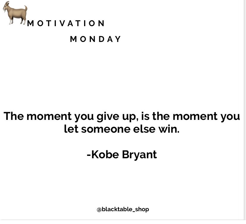 BLACKTABLE_SHOP's tweet photo. Morning BLACKTABLE FAM 
#motivationmonday #mambamondays #allblacklivesmatter #blacklgbtq #defundthepolice #blackbusinessmatter #blackownedbusiness #blacklivesmatter #myskinisnotacrime #collegestudents #studentbusiness #supportblackbusinesses #wearedonedying #blacktable https://t.co/TVXU2EJ0M3
