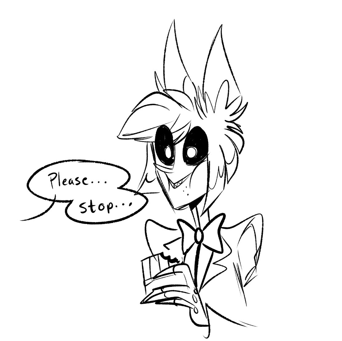 I had 10 minutes to draw this,,,, #HazbinHotel #HazbinHotelAlastor #HazbinHotelAngelDust 