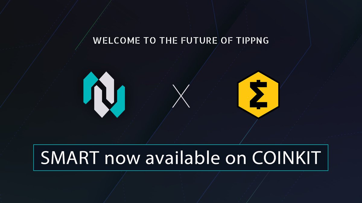 We are happy to announce that $SMART is now available on CoinKit and can be used on Twitter, Slack, Telegram and Discord! 🎉🔥

How does it work?

-> wiki.coinkit.de

DM <a href="/coinkit_/">CoinKit</a> to get started on Twitter!

<a href="/scashofficial/">SwiftCash</a> <a href="/enriquesouza_/">Enrique Souza</a>
#CoinKit #Tipbot #SMART