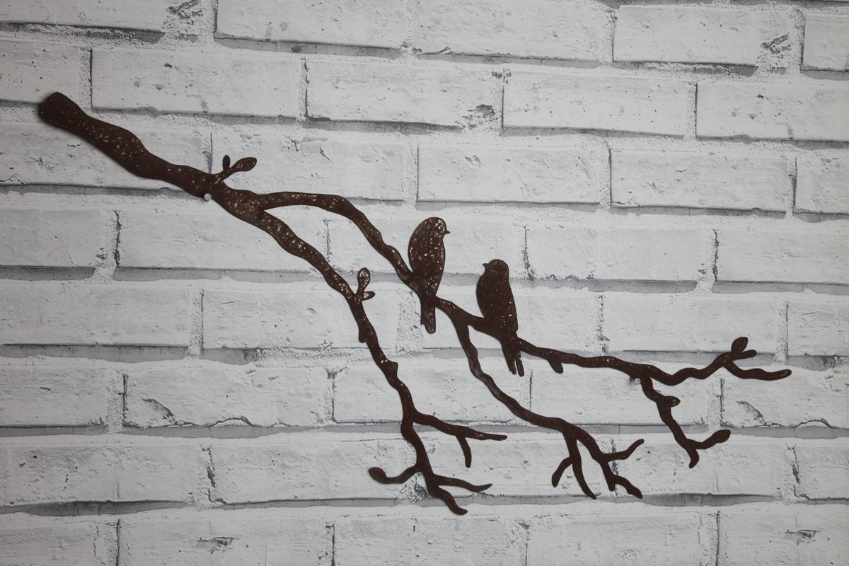 theadornalist's tweet photo. Loving our latest rust effect garden sign - Birds on a branch #gardensigns #rusteffect #gardenart #UKMade #lasercut #fenceart https://t.co/A3zUyQ4aso