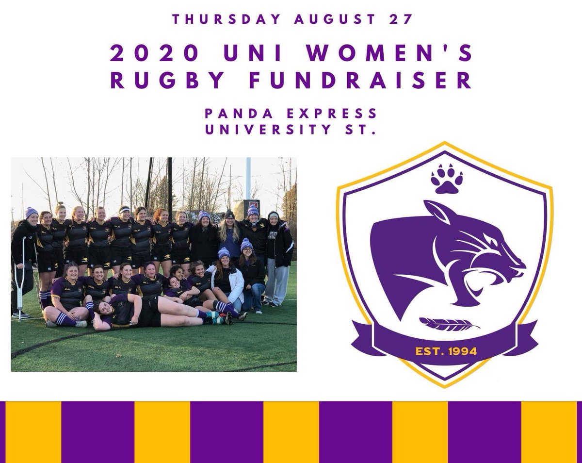 UNIWR's tweet photo. Come support the UNI Women's Rugby team on Thursday August 27!

The Cedar Falls Panda Express will donate 20% of event sales to the team. All you have to do is show our flyer at checkout or use the promo code '313515' at checkout when ordering online. https://t.co/IqBPdQ3Srb