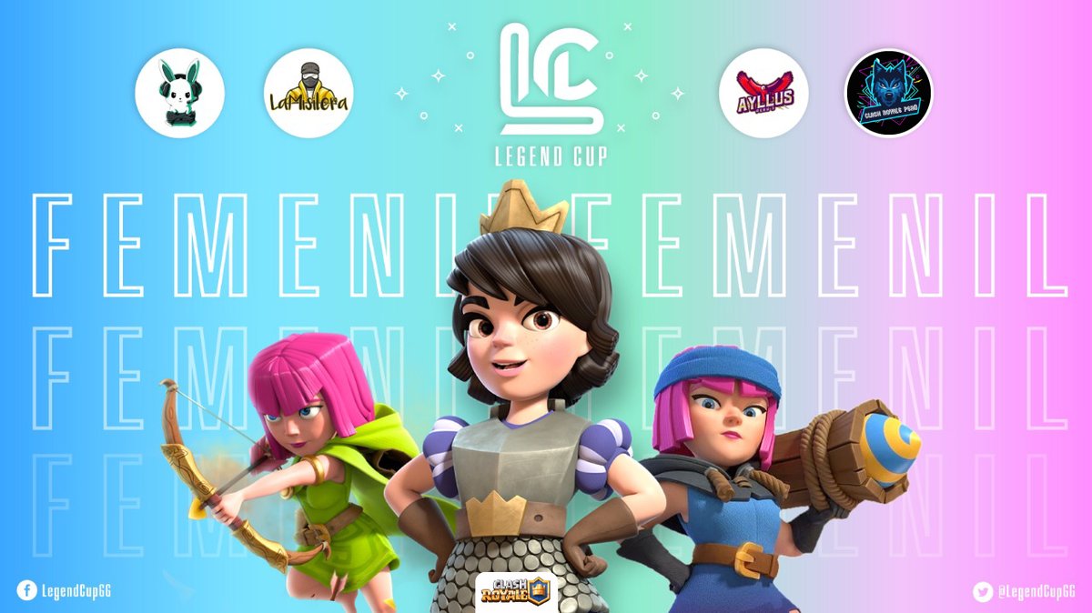 ¡Legend Cup te invita al primer torneo de chicas! 

🏆 1ra Edición Torneo Femenino🏆 

📋Requisitos:
✅Seguirnos y seguir a:
✅<a href="/LMisilera/">MisileraB</a>
✅<a href="/Conejo1109/">Conejo</a>
✅<a href="/AP3_CR/">AYLLUS PERÚ3</a>
✅<a href="/mayexmaike/">Mayexmaike</a>
✅ ❤️ &amp; 🔄
✅Mencionar a 3 competidoras

Requisitos al DM 📩

¡No te quedes afuera!
 #ClashRoyale #CR