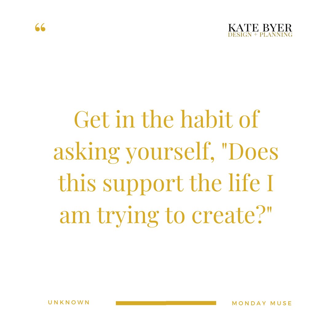 Some Monday Muse to kick off your week in a great direction.  🙌 
#mondaymuse #homewellbeing #mentalwellness #moderndesign #decor #decorating #healthyhome #madeforliving #beautifulspaces #designexpertise #katebyerinteriordesign
