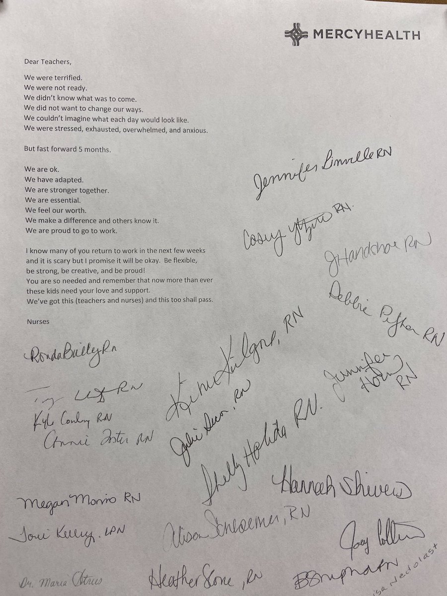 WillardFlashes's tweet photo. A heartfelt thank you to all the staff of Willard Mercy Hospital who took time out of their crazy busy days to send some reassurance our way! Your support is truly appreciated and was a great reminder that We Do in fact Got This! 👊🏻❤️⚡️
#inthistogether
#WCSbettertogether https://t.co/Aw7xybZYc8