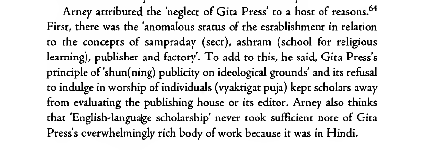 Why? Why did Gita Press not publish anything about their editorial founder?The answer lies in the Motto of Gita Press.Hanuman prasad Poddar used to say- "I never sanction self praise"Gita Press shuns self praise and worship of Individuals"