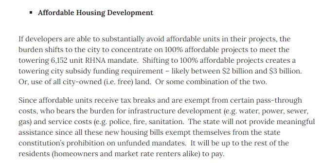 You can tell this guy cares deeply about equity because he opposes 100% low-income housing (as a drain on public resources and taxpayers) *and* thinks there should be 30% inclusionary for every market-rate project.