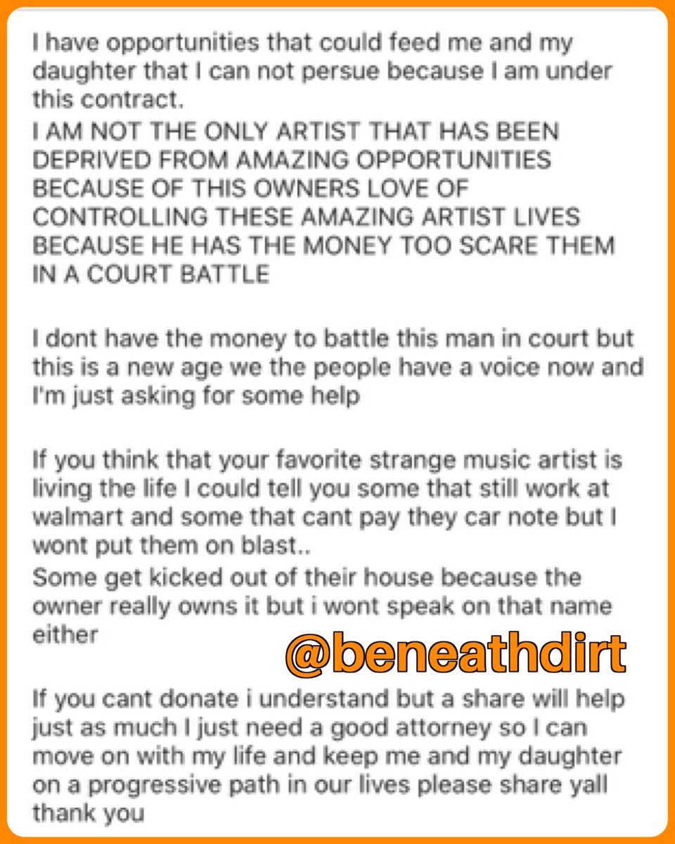 beneathdirt's tweet photo. #StrangeMusic artist #DarreinSafron has started a GoFundMe for himself to hire lawyer to get out of his contract with the label. He says #TravisOGuin prevents him from releasing any new music amongst other things. https://t.co/jkTJJQ3Q6Z