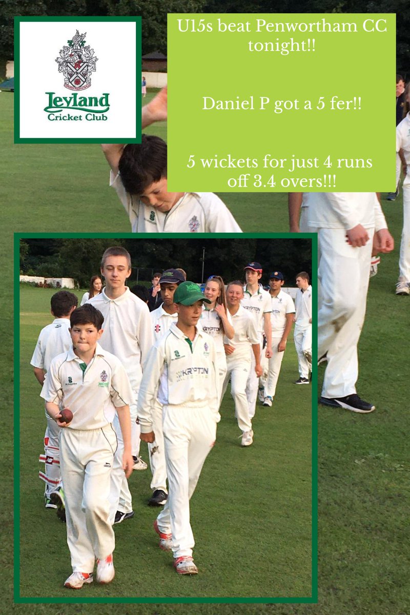 Well done to our U15s and well done Daniel 🏏5️⃣