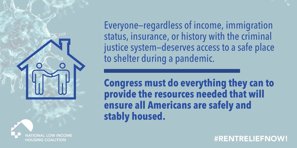 It's never been clearer that #HousingIsHealthcare. #Rentalassistance will not only keep the lowest income families housed, but also help to curb the spread of #COVID19 &amp; save lives. Urge Congress to support #HousingProtections in the next bill tinyurl.com/y7hdl9zb
