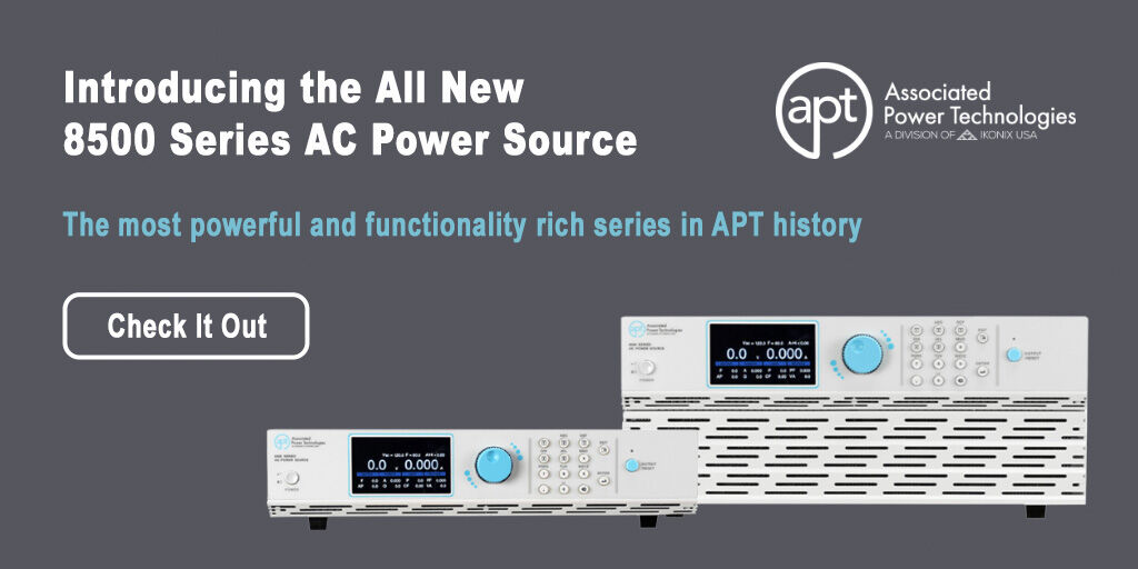 EntestInc's tweet image. The #APT 8500 series of programmable #ACPowerSources is the ideal solution to tackle your advanced applications. Learn More: bit.ly/2EtBSnm

@APT_PowerSource and #ENTEST solutions!