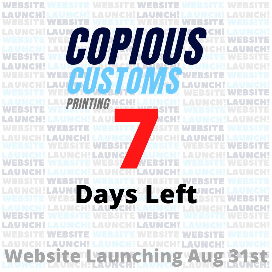 CopiousCustoms's tweet image. Our website is almost done‼️ Launching in 7days!!

We are currently taking custom printing orders through IG, FB and Twitter! DM us and place your order today‼️
-
#ClientViews👕 #copiouscustoms #copiouscustomsco #smallbusiness #supportsmallbusiness #supportblackbusiness