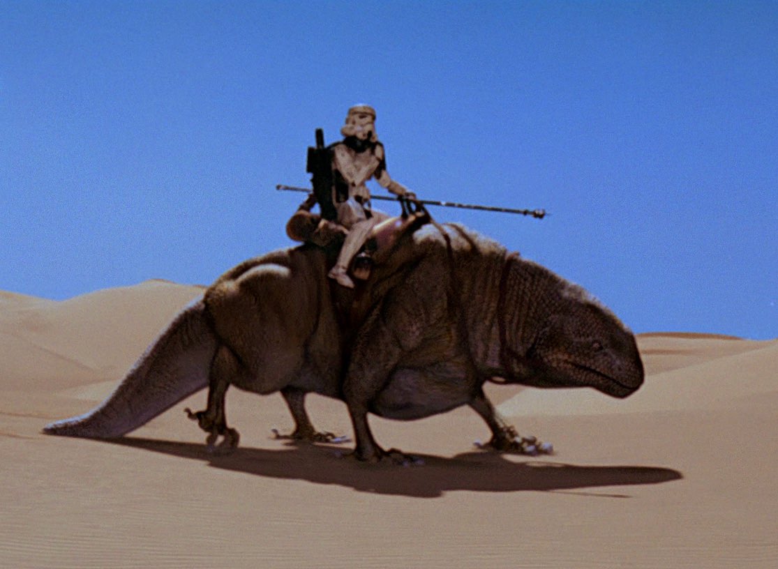 The Star Wars special edition added computer graphics, and animated versions of the Troopers into the original scenes, with some new footage. The creatures were animated in Softimage, and rendered with Pixar’s RenderMan, based on the pipeline ILM made for Jurassic Park