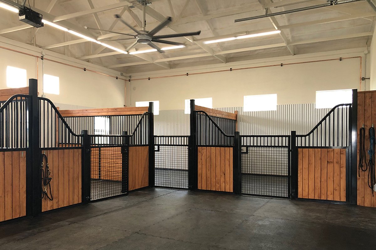 RammFence's tweet photo. Thank you, Ali (@deeppeacefarm & @myhorsetendency), for sending in the photos of your beautifully-finished Tuscany designer horse stalls!
The Tuscany stall door's 2-3/8" on-center wire mesh pattern prevents #horses from getting injured: https://t.co/s7M4NjLIQx
#rammstalls https://t.co/fAm72tR17f