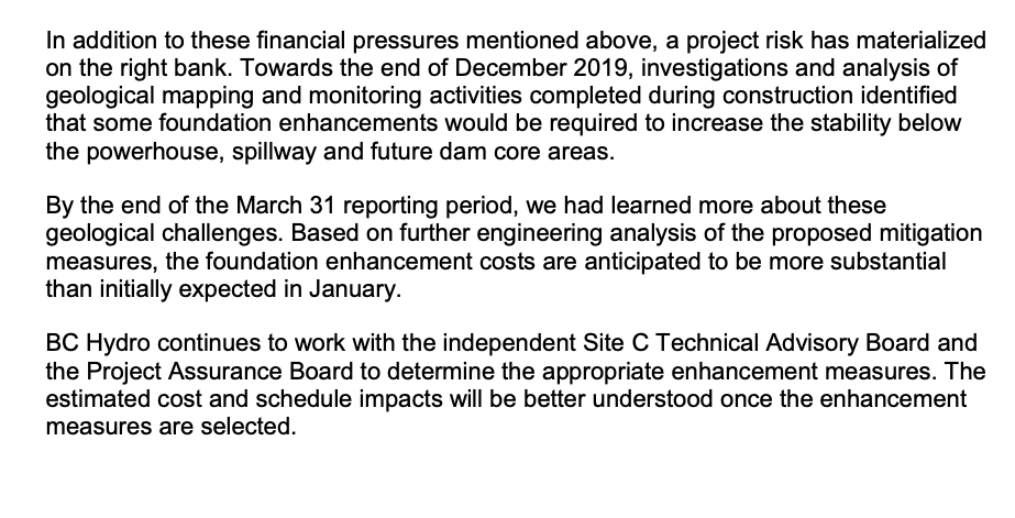 ..It would be nice if BC Hydro or any of its engineers would answer these questions and give us much more detail than the vague but alarming info supplied to us in their reports. We are paying for  #SiteC. It's our money and our risk.  #bcpoli  https://www.sitecproject.com/sites/default/files/2020_07_31_BCH_SC_RPT_19_PUB_FF.PDF