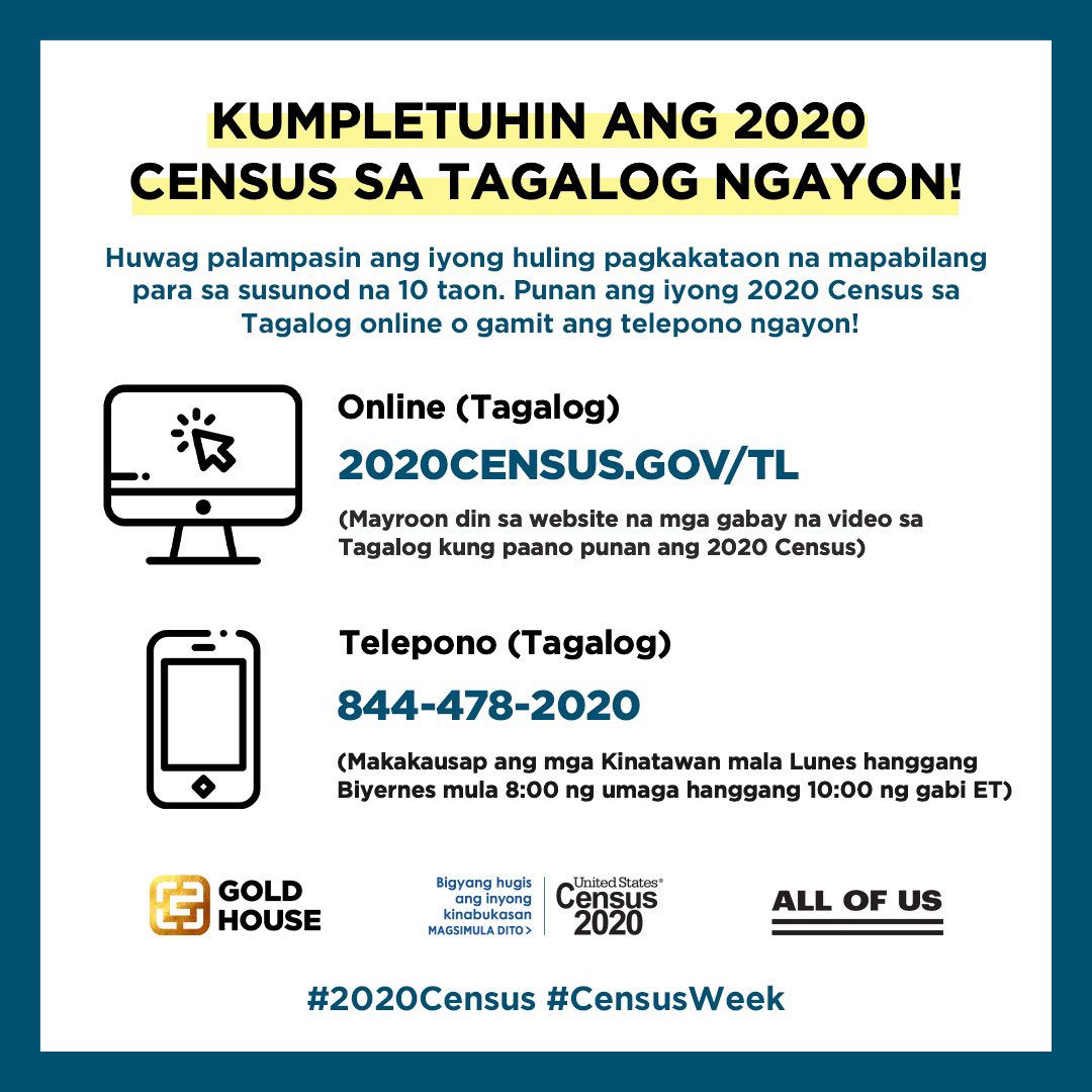 GoldHouseCo's tweet photo. Join @joseiswriting for the #CensusWeek of Action! This is our last chance to be counted for 10 years. Help us spread the word, especially with hard-to-reach Asian American communities who need these translated resources. Complete the #2020Census today at https://t.co/EZ5ArSnYzs! https://t.co/VpFBESmWBx