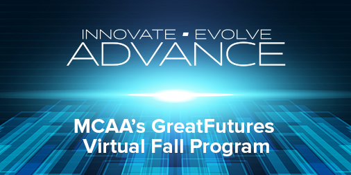 MCAANews's tweet image. Registration is open for MCAA’s GreatFutures Fall Virtual Program! From September 15 through November 17, MCAA will host 17 presentations aimed at guiding our student chapters through creating a bid for the annual MCAA Student Chapter Competition project. ow.ly/mfbe50B7SZd
