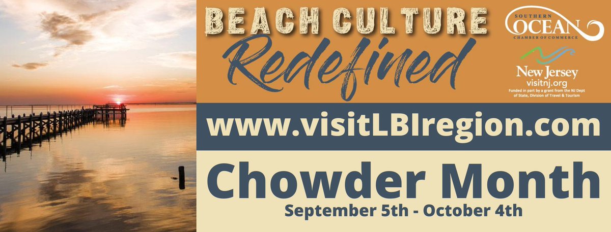 LBIregion's tweet image. The official Chowder Month line-up has been announced! visitlbiregion.com/news/register-… #chowderfest #lbiregion #beachcultureredefined #southernoceanchamber #since1914