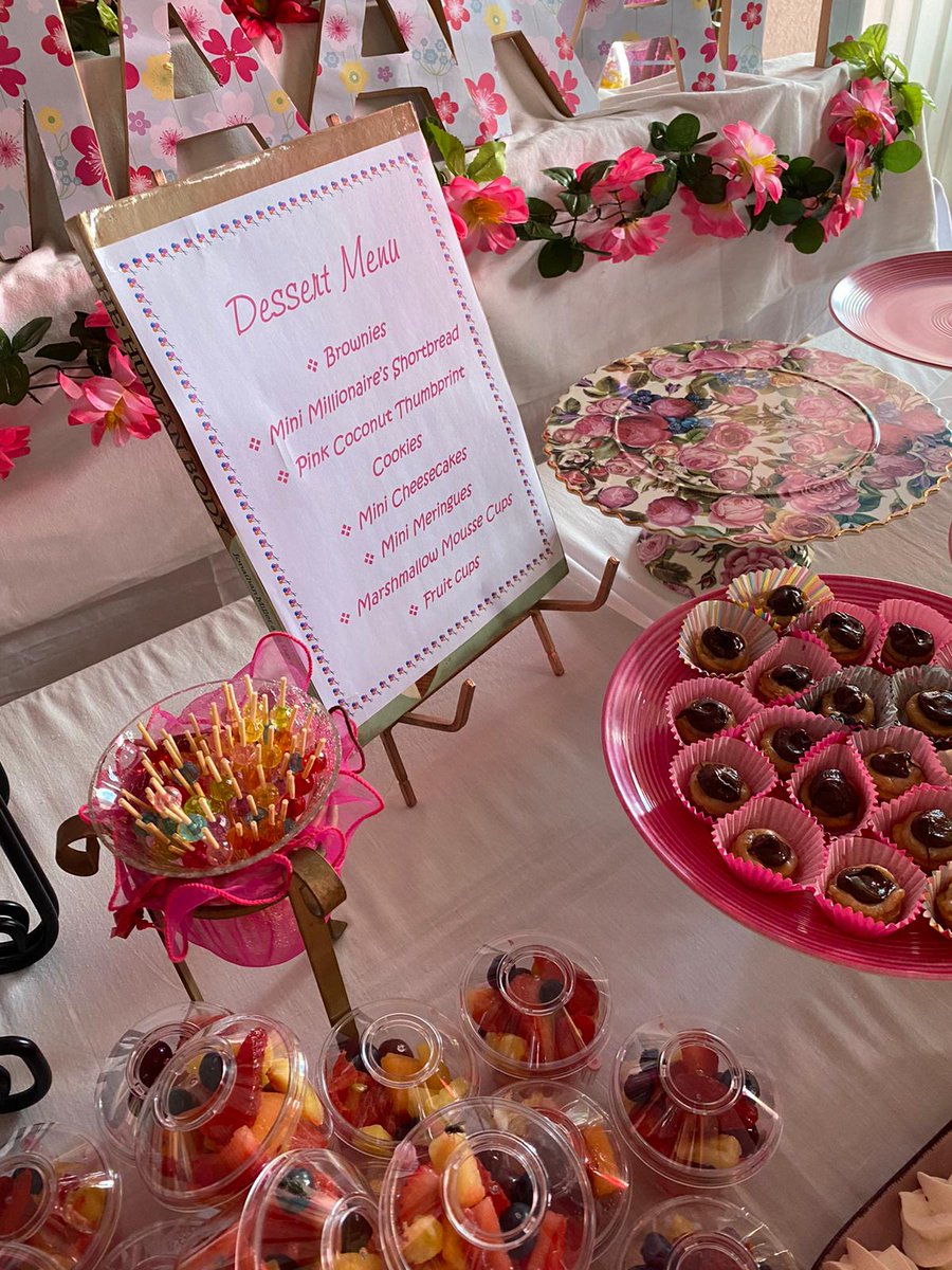 Our dessert set up