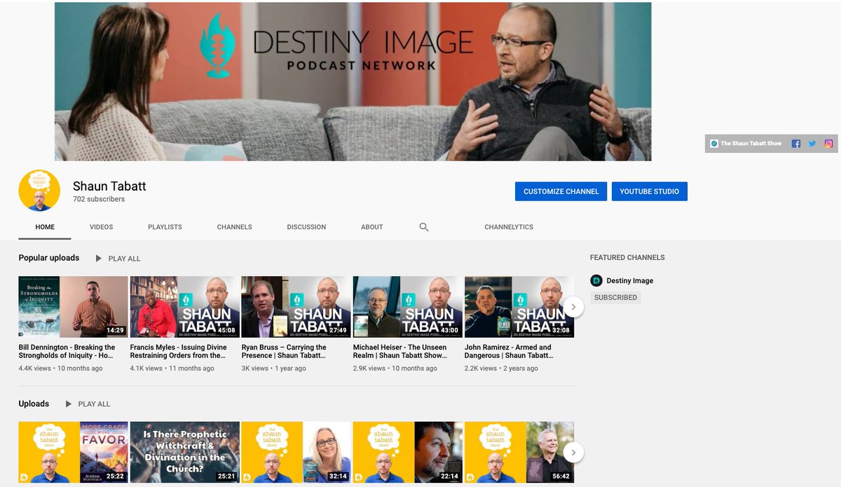 stabatt's tweet photo. We just passed 700 subscribers on my YouTube channel! Subscribe today and help us hit the 750 subscribers milestone by the end of August. https://t.co/DwWfLx4wac
#DIPodcastNetwork #GreatInterviews #BestChristianPodcasts https://t.co/u6fFm2gP0B