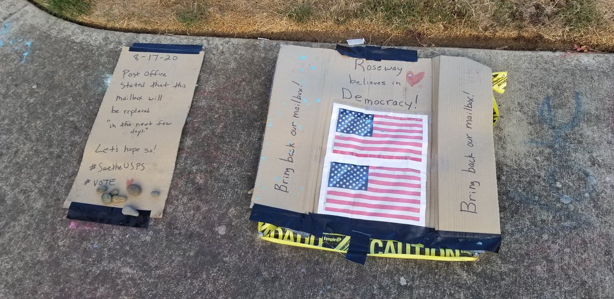 024601's tweet image. Our mailbox has been removed. #USPSsabotage #SaveThePostalService