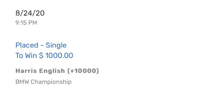Scrubs2MakeDCut's tweet photo. Harris English at 100-1 as first round leader at the BMW Championship?!?!
@RickRunGood https://t.co/v6JrCYIxOh