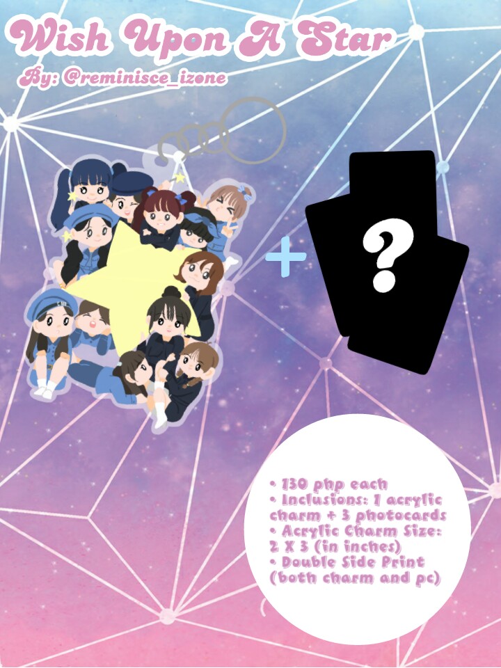 jiineeestudio's tweet photo. IZ*ONE Wish Upon A Star | Help RT

🌌 Pre-order | Giveaway

• Acrylic Charm
• 130 php each
• DOO/DOP: 09/25
• Form: https://t.co/QKh6oDiPWR
• International GO are welcome
• See tweet below for giveaway details

[ #IZONE #아이즈원 #アイズワン #izonefanart #ONEIRIC_THEATER ] https://t.co/ITo7e0gfNR
