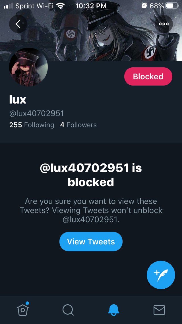 Her guess what, of you have ANYTHING resembling Nazi gear. Not only will you get an insta block I’ll be thinking of ways to hunt you down and KILL YOU WITH A GRAPEFRUIT SPOON!!!