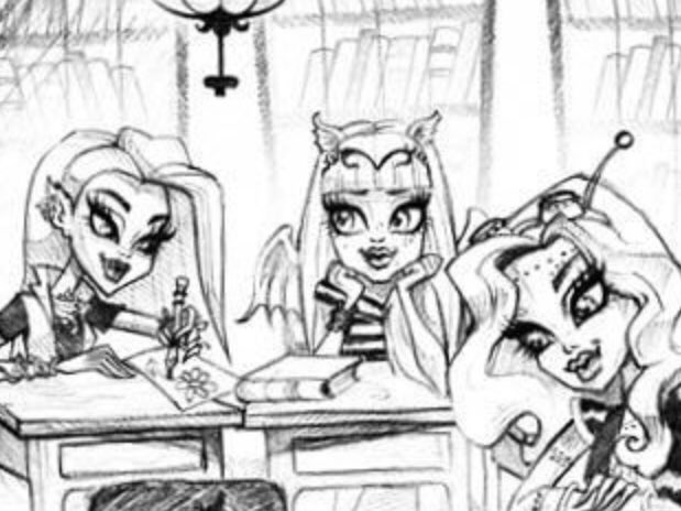 monster high had a series of books called ghoulfriends centered around these three and i think i owned the first one? i remember being in love with the sketchy pencil artstyle of the illustrations 