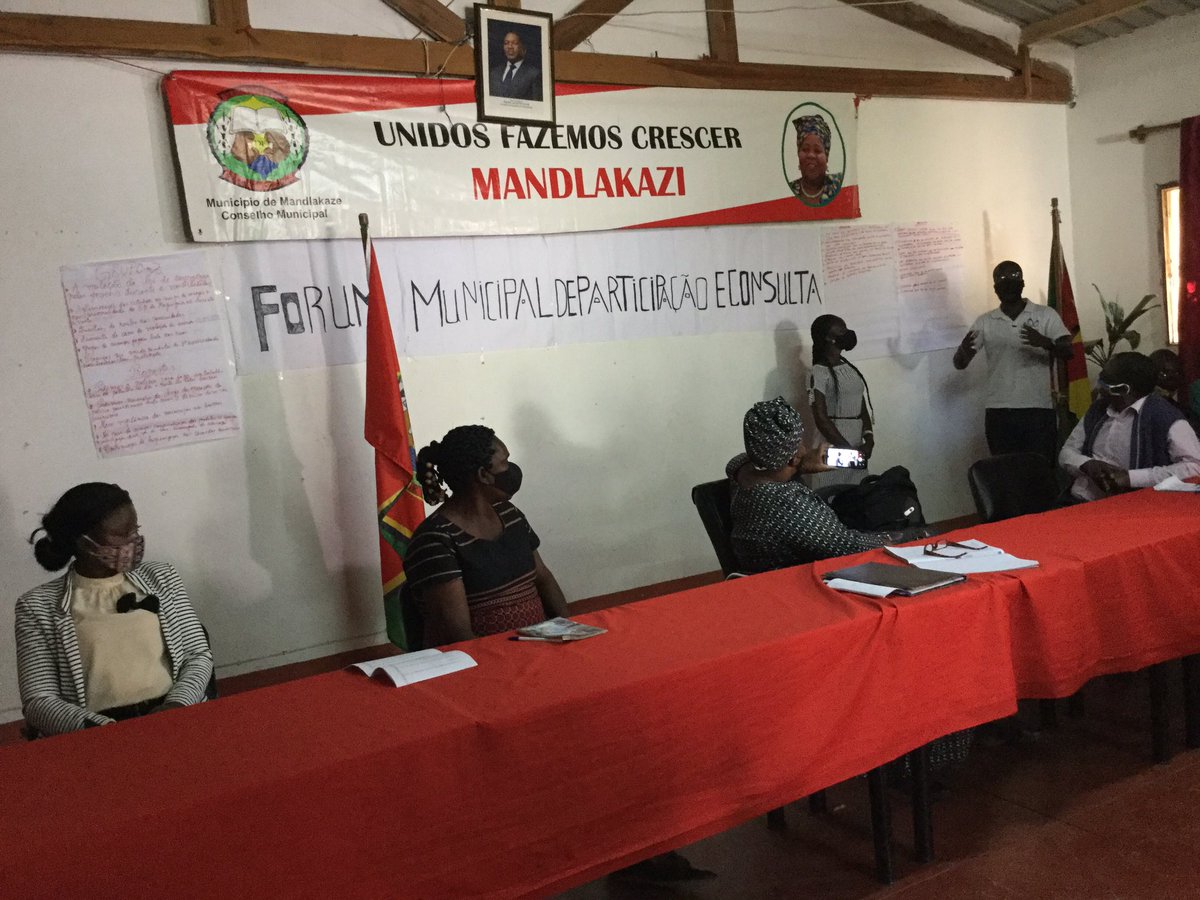 MARHELELANGA's tweet photo. Decorreu hoje o Forum Municipal  de consulta e Participação de Mandlakazi. Analisou as actividades realizadas pelo conselho Municipal  no primeiro Semestre de 2020, Apreciou o informe, impacto e desafios da covid 19 . https://t.co/unOqJCaIMf