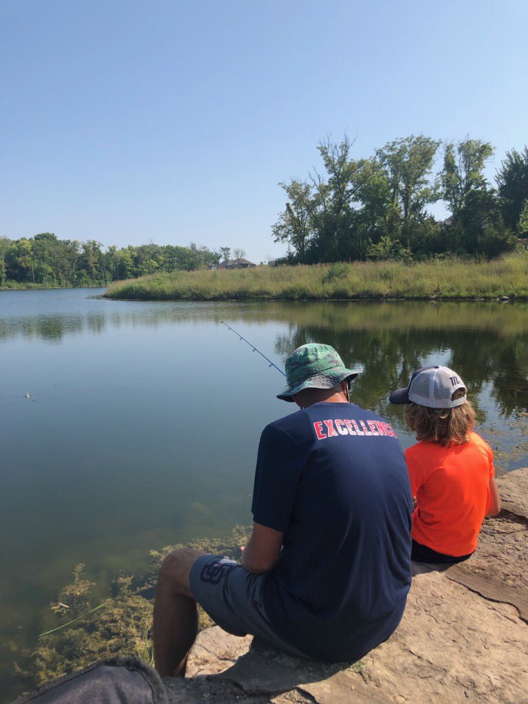 DirkKinney24's tweet photo. Sometimes you have to get away from all of it.  #firsttimefishing https://t.co/BWbkPaj03Y