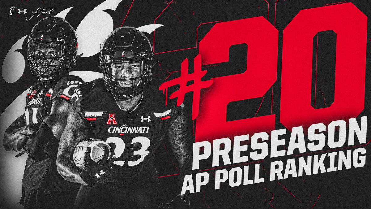 Cincinnati Football On Twitter For The First Time In Program History The Bearcats Head Into The Regular Season With An Ap Top25 Ranking Https T Co Evvwvdoanf Https T Co Cnwxa5tgop