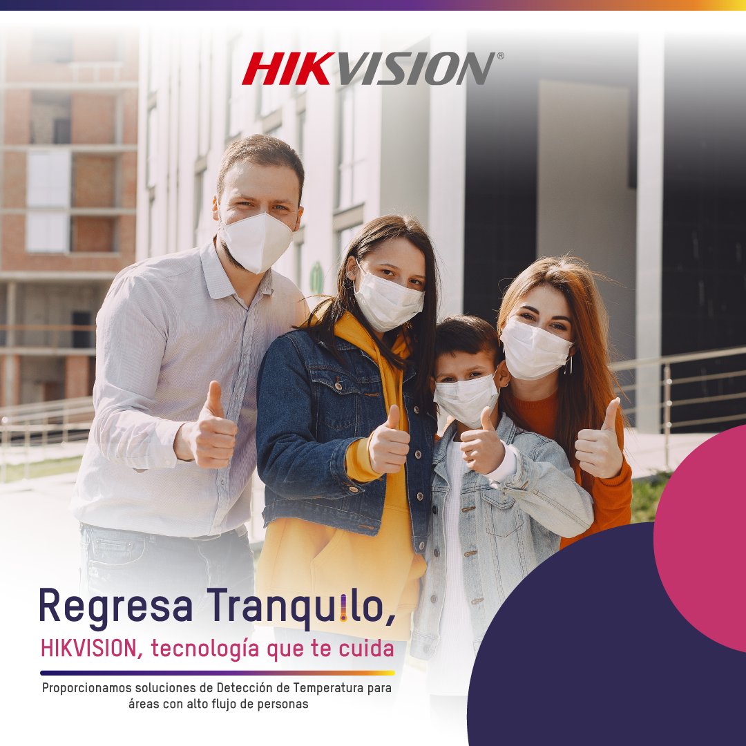 HikvisionLatam's tweet photo. Con #Hikvision tendrás soluciones de control de acceso con detección de temperatura y verificación de uso de mascarilla que funcionan para todos los sectores que necesites. 
#RegresaTranquilo con #Hikvision Tecnología que te cuida.  
Obtén más información: https://t.co/OoKwVVhhRC https://t.co/AagmO9as5L