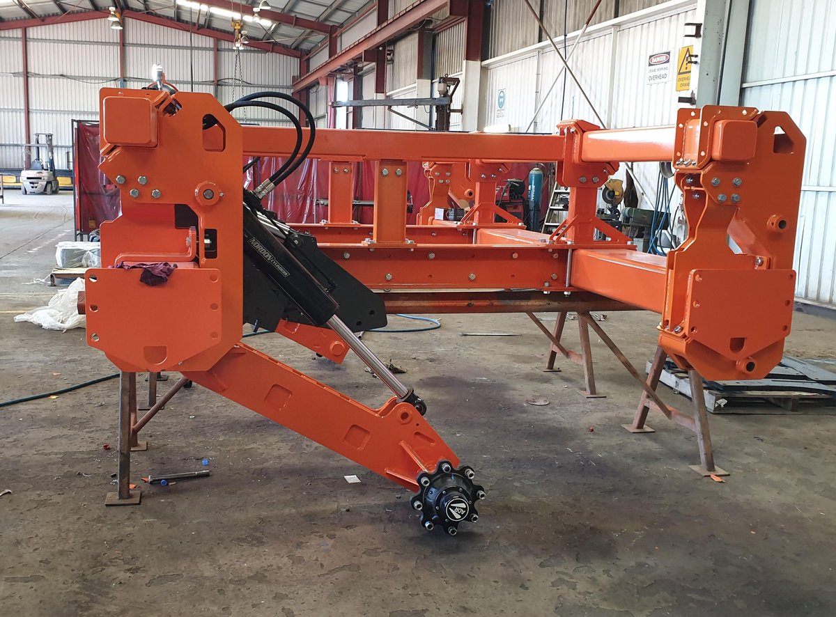 TTQAgriculture's tweet photo. Another exciting project to be working on!
This rig is being made for use in trials on the deep placement of gypsum
Front 3 tynes are Super Raptor ones that can go up to 800mm deep
On the back we'll put 5 specially modified shanks that will place other product to trial
#innovate https://t.co/htDbm3DNVr