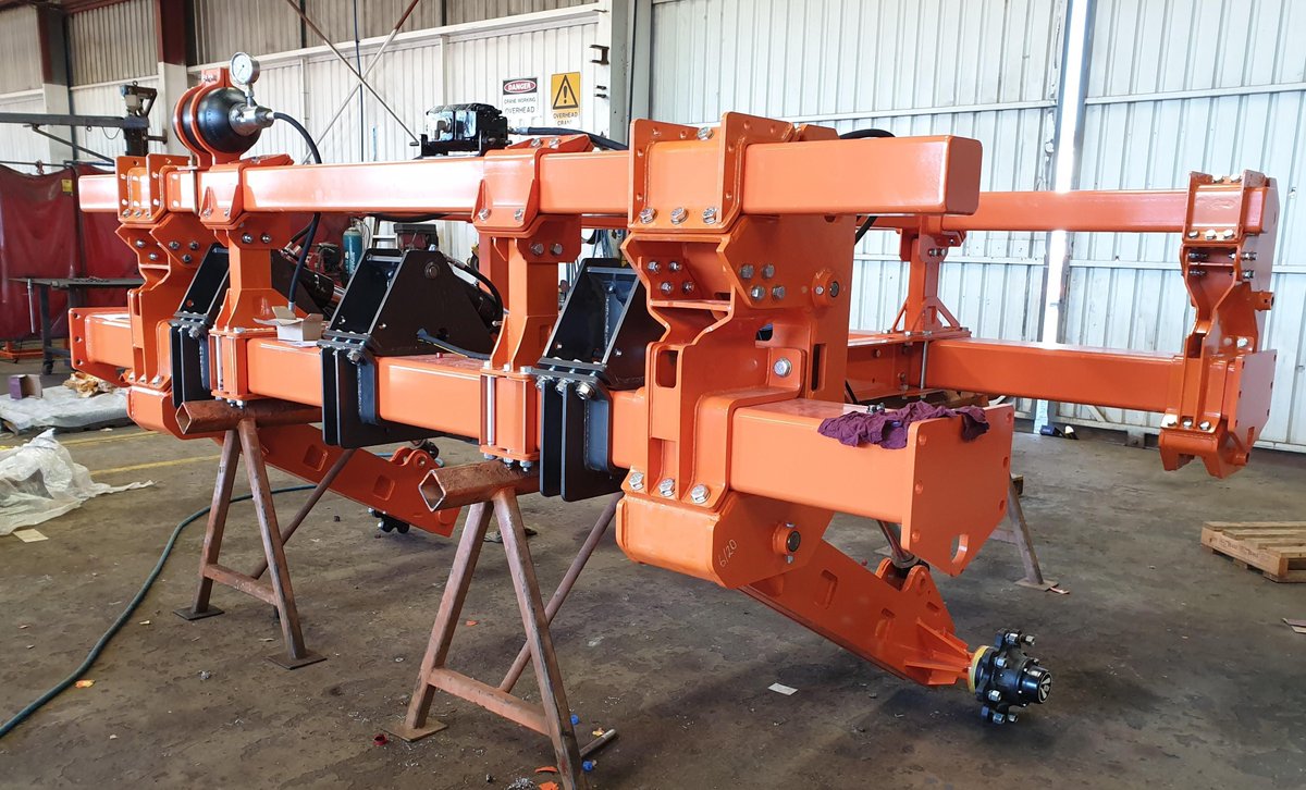 TTQAgriculture's tweet photo. Another exciting project to be working on!
This rig is being made for use in trials on the deep placement of gypsum
Front 3 tynes are Super Raptor ones that can go up to 800mm deep
On the back we'll put 5 specially modified shanks that will place other product to trial
#innovate https://t.co/htDbm3DNVr