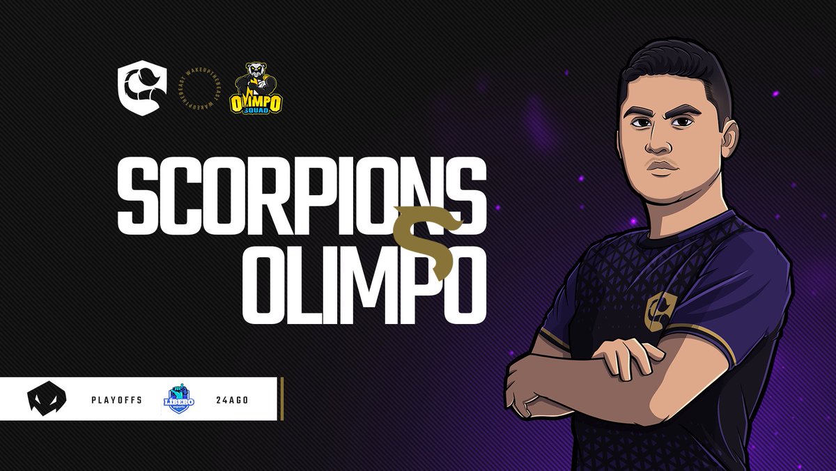 ScorpionsGG's tweet photo. Play Offs 🦂
Empezamos nuestro camino ante nuestros amigos de @OlimpoSquad en estos cuartos de final de la @eSGo_GG a partir de las 7:00PM🇵🇪.
#WakeUpTheBeast
#LRLConSCP https://t.co/7a6kpTnKKU