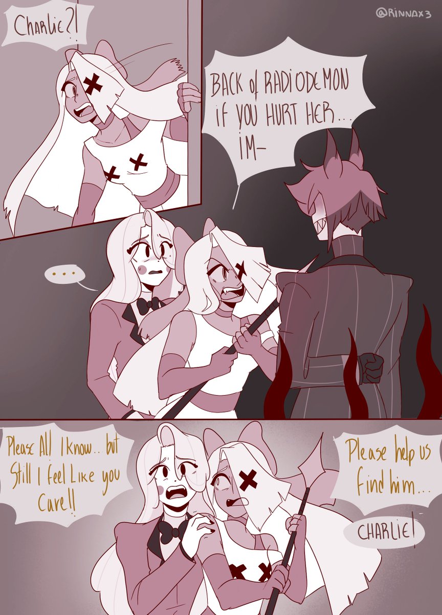 Rinnax3's tweet photo. "Talk with me" page 52 to 54 
color by @misakiing_
 
#radiodust #HazbinHotel https://t.co/UCe3SMbwy5