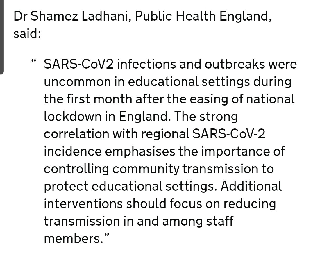 13/ Also wondering if this quote has been taken out of context by the papers. Its saying more needs to be done to reduce transmission in staff, it doesn't blame staff like the Times suggest, could just be saying we deserve more protections