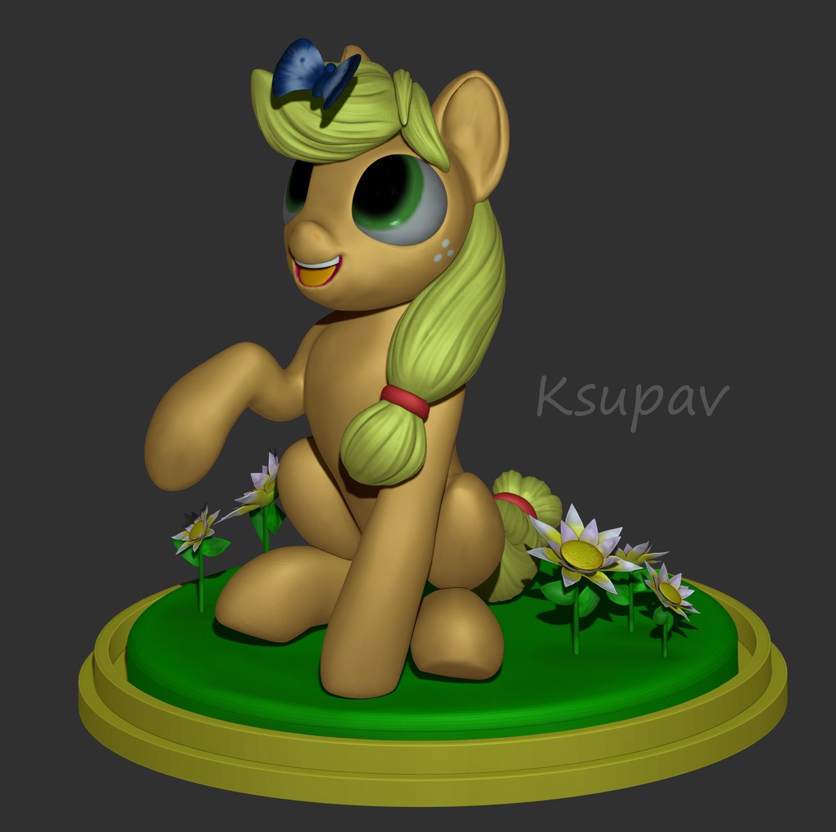 ksupav_'s tweet photo. The first 3D model I've ever made.
Soft: ZBrush. 
#Applejack #3dmodeling #Zbrush #bronies #brony #MLPFiM #mylittlepony https://t.co/sJ1sD4Xb13