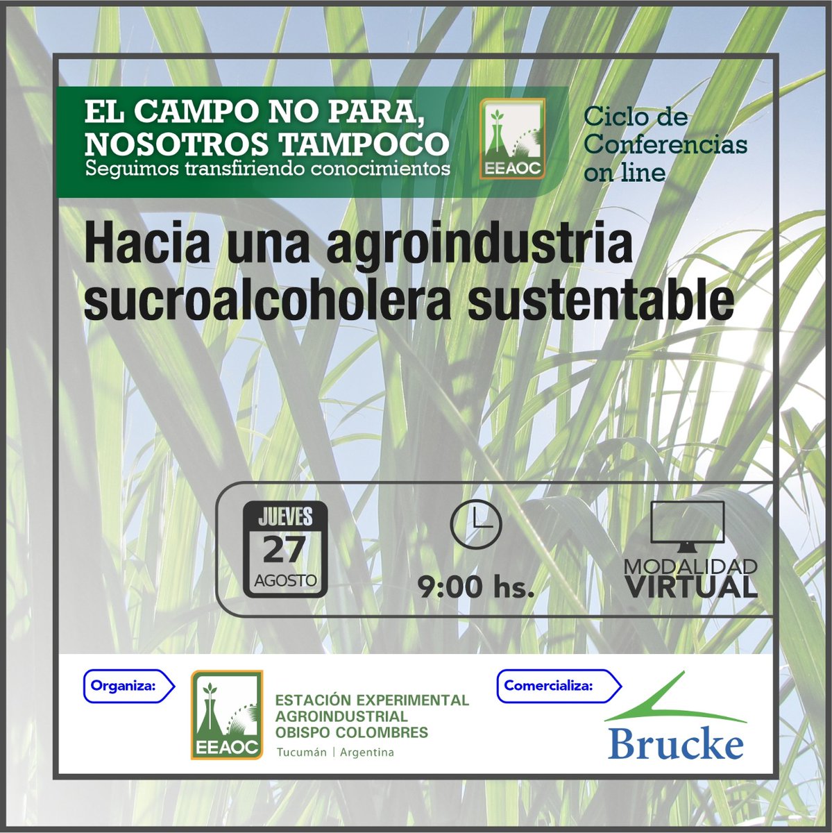 BruckeAgro's tweet photo. 📢 Ciclo de conferencias online de la EEAOC‼

"𝗛𝗮𝗰𝗶𝗮 𝘂𝗻𝗮 𝗮𝗴𝗿𝗼𝗶𝗻𝗱𝘂𝘀𝘁𝗿𝗶𝗮 𝘀𝘂𝗰𝗿𝗼𝗮𝗹𝗰𝗼𝗵𝗼𝗹𝗲𝗿𝗮 𝘀𝘂𝘀𝘁𝗲𝗻𝘁𝗮𝗯𝗹𝗲"

𝗔𝘂𝘀𝗽𝗶𝗰𝗶𝗮 𝗲𝘀𝘁𝗲 𝗲𝘃𝗲𝗻𝘁𝗼:
📲 381 3243977
📲 381 6224166
👩🏻‍💻 info@bruckeagro.com.ar

@eeaocoficial https://t.co/lgW1NtXs2l