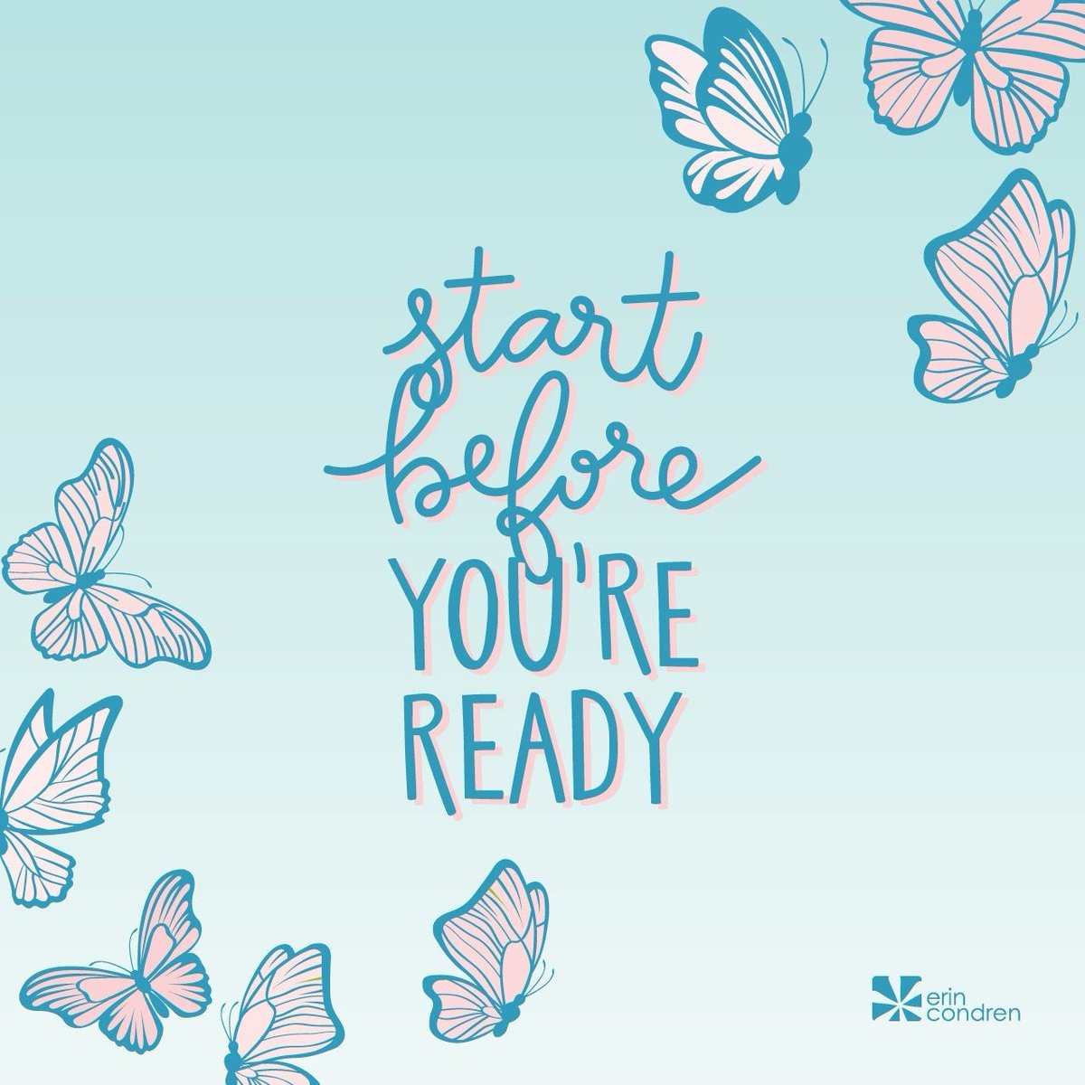 ErinCondren's tweet photo. Taking the leap can be hard. Just go for it. #MotivationalMonday https://t.co/94JQ4u26eT
