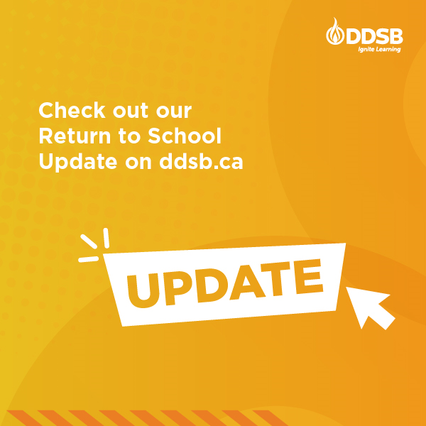 DDSBSchools's tweet photo. Families, check your inbox for our latest return to school update. 
You can also read the messages at this link: https://t.co/5k1xzOZMFw

#ReturnToSchool #DDSBengagement #DDSBleadership #DDSBwellbeing https://t.co/mV2dKwMXpq