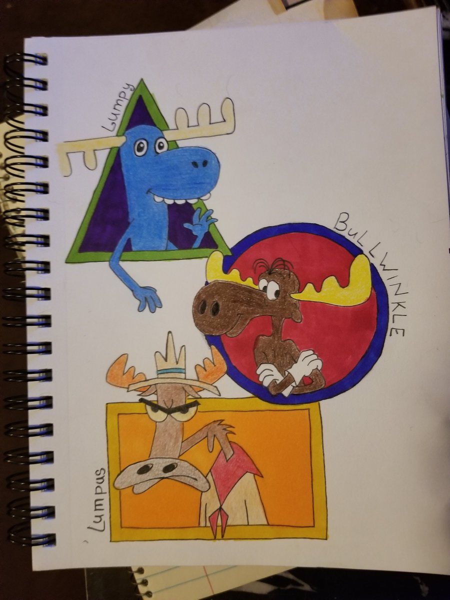 Here is our  moose drawings suggested by one of our IG friends! 
#moose #artwork #cartoonmoose #bullwinkle #Coloredpencildrawings #markers