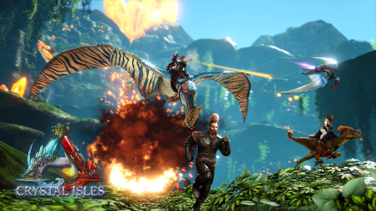 Ark Survival Evolved Major Version Update Crystal Isles Console Launch T Co R7p9vuhx95