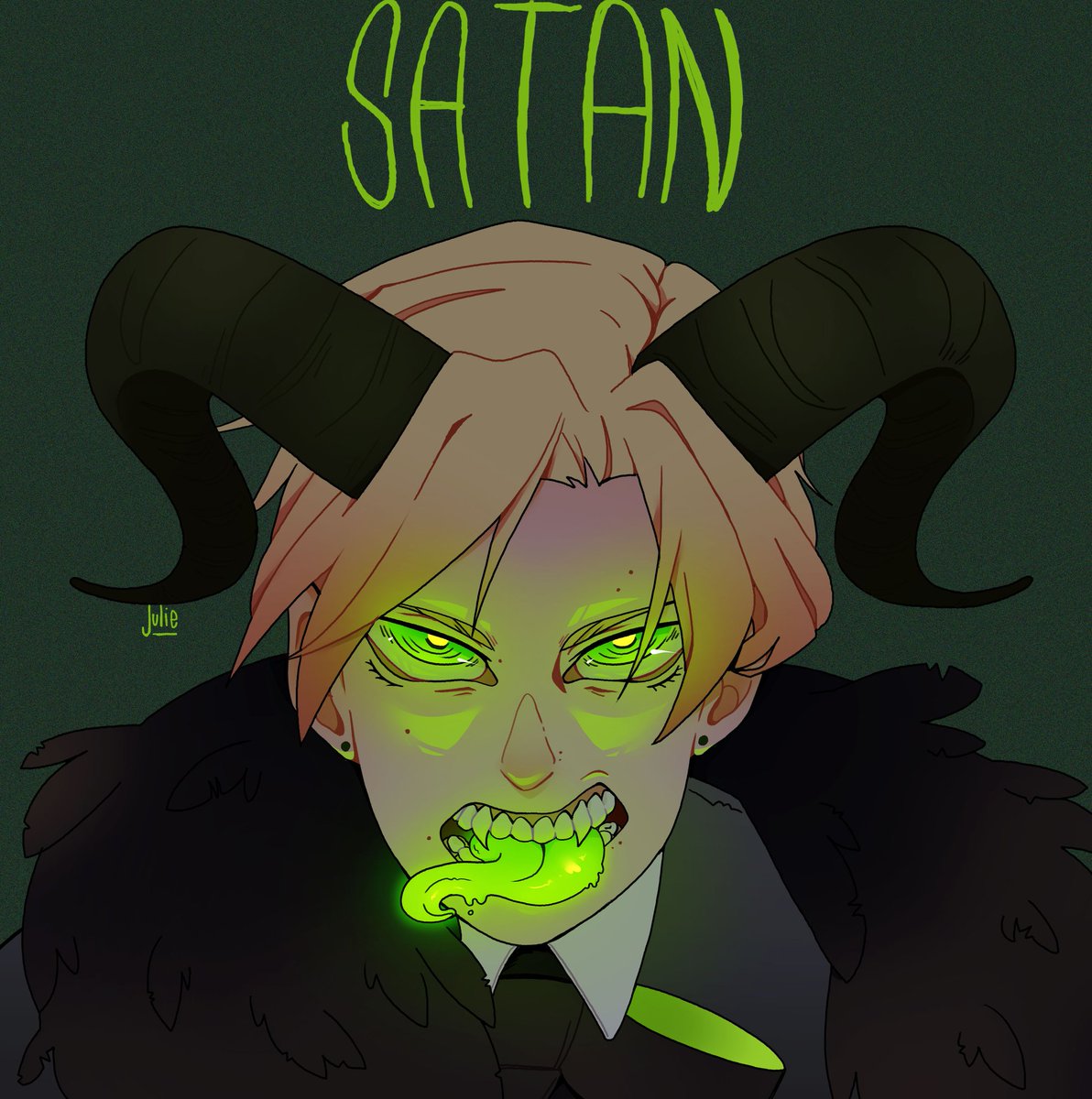 MessOnebig's tweet photo. Glowing tongue! 💚 👅
Yeah Satan is a lamp for me

#obeymeshallwedate #obeymejp #ObeyMeSatan #obeymefanart https://t.co/AsJhnhxHa3